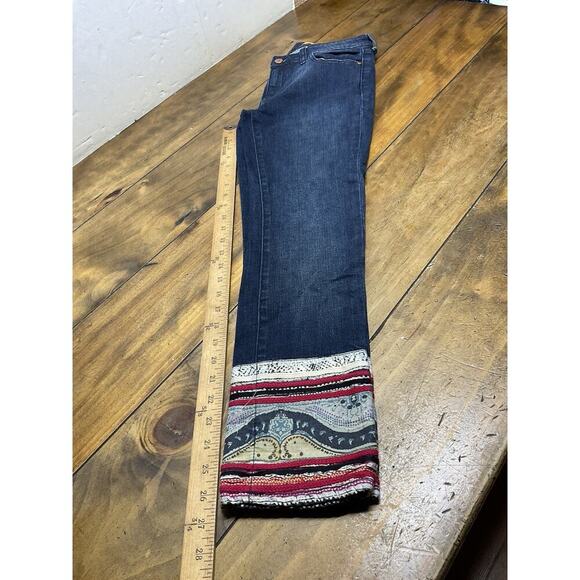 Pilcro And The Letterpress Women’s Cropped Jeans Colorful Cuff No.27 Stet - Picture 10 of 10